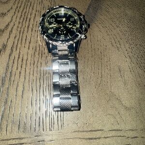 Saigon Silver Watch with Black Dial